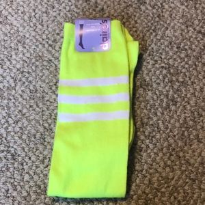 Knee high sock with white 3 white strips